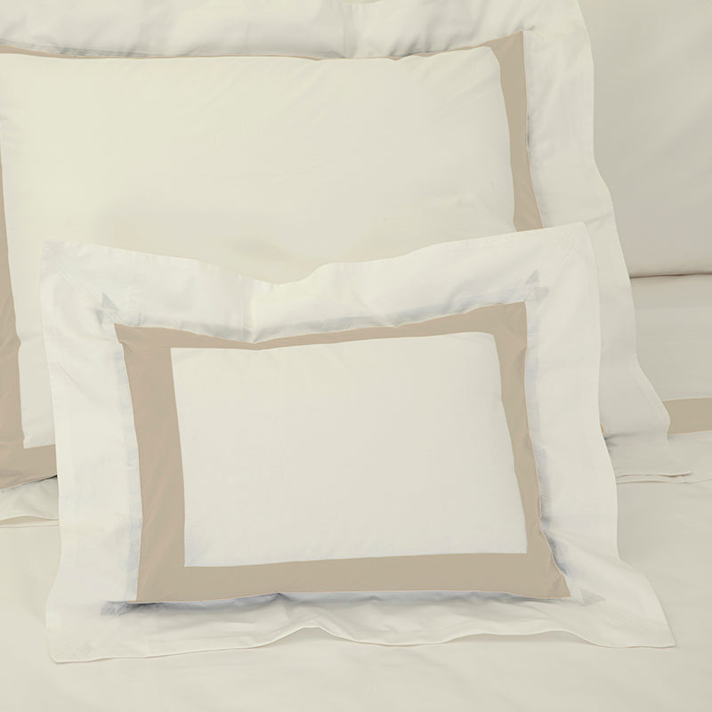 Sateen Kilkeel Taupe Ivory Decorative Pillowcase
