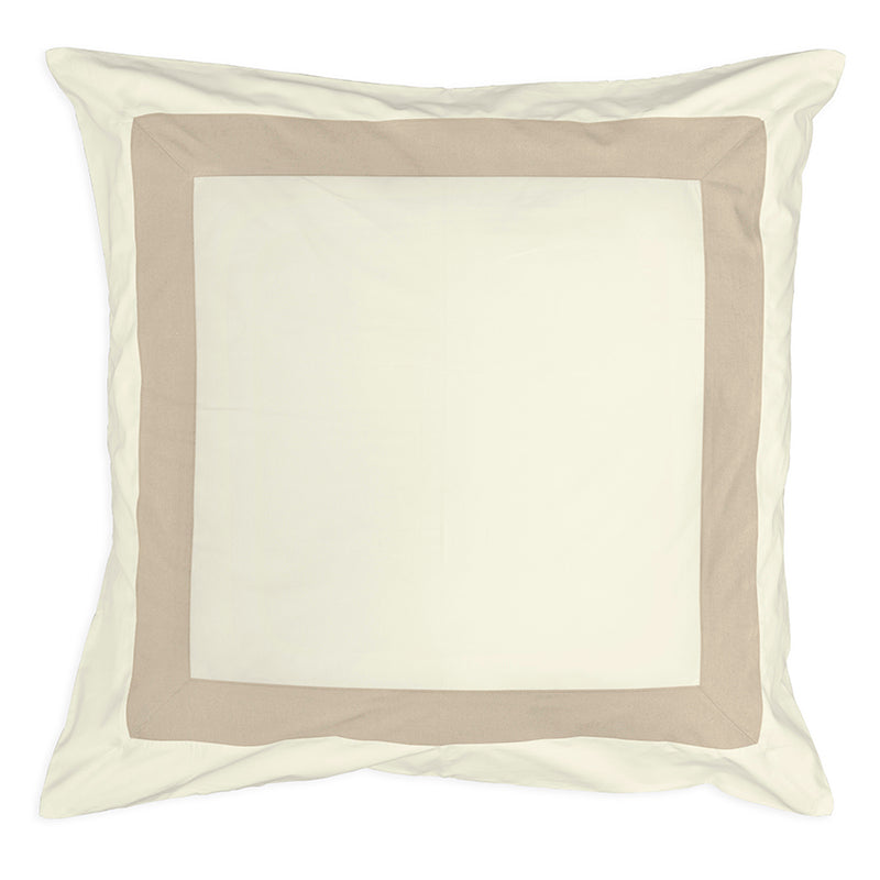 Sateen Kilkeel Taupe Ivory Decorative Pillowcase