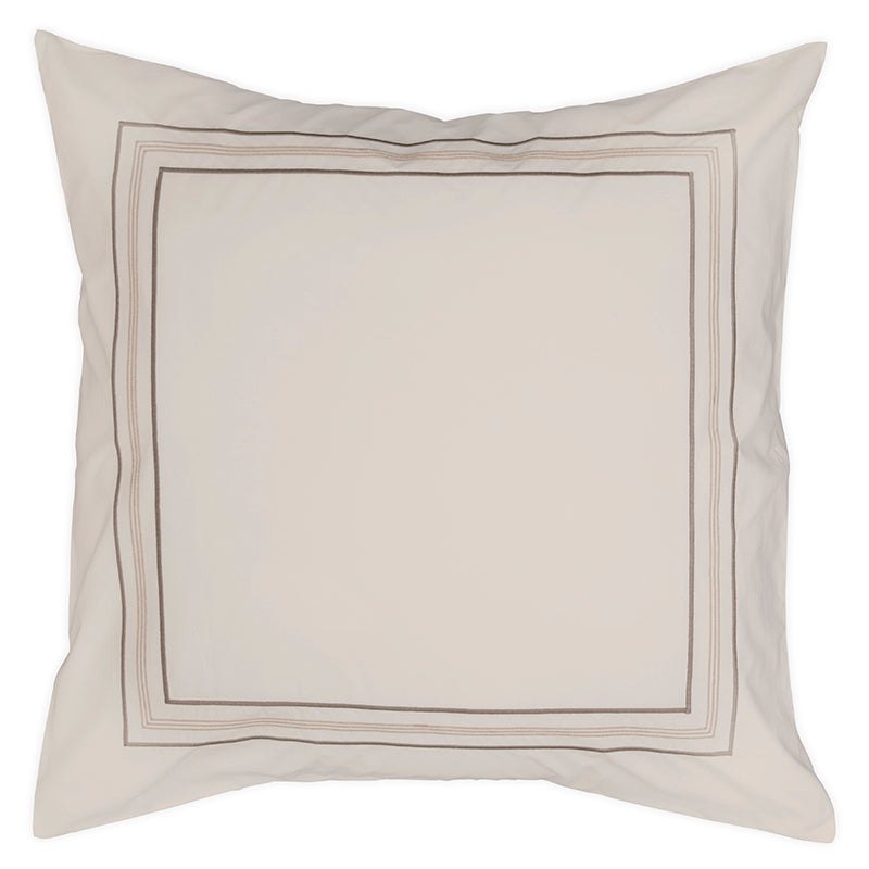 Percale Mowbray Ivory Sand Decorative Pillowcase - NetDécor 