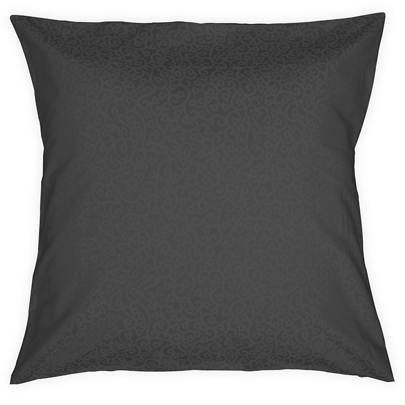 Percale Princess Grace Charcoal Decorative Pillowcase - NetDécor 
