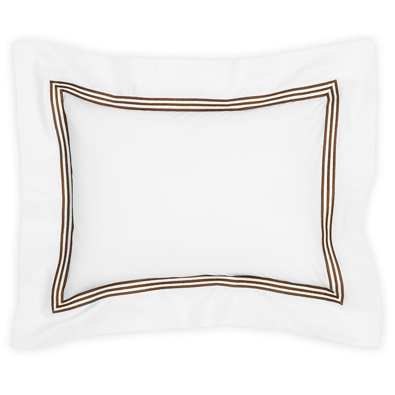 Percale Trafalgar White Charcoal Decorative Pillowcase - NetDécor