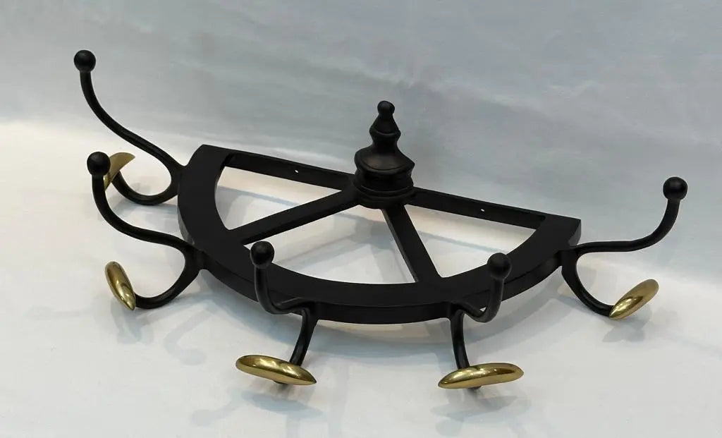 Matte Black & Brass Multi Wall Hook - NetDécor 