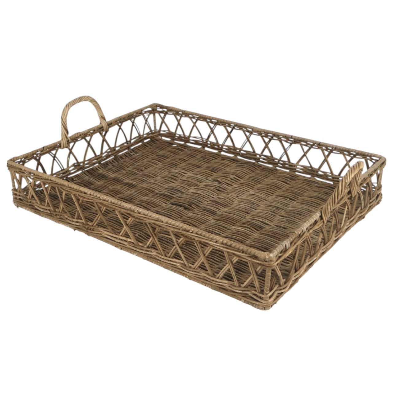 RATTAN THICK DRINKS TRAY