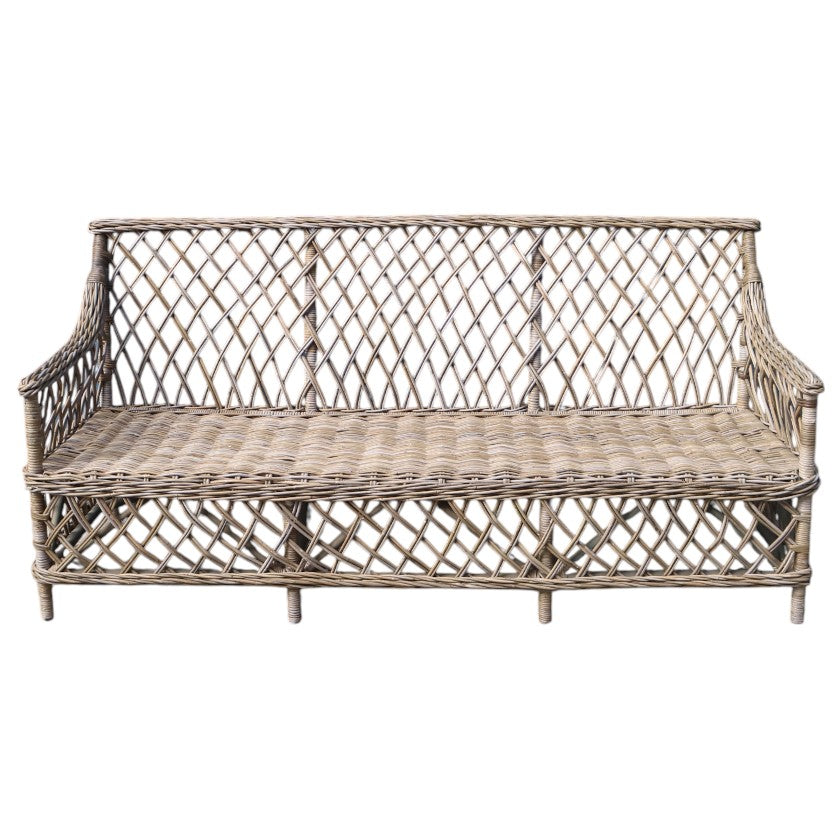 Rattan Thick  Sofa "A" Triple Grey