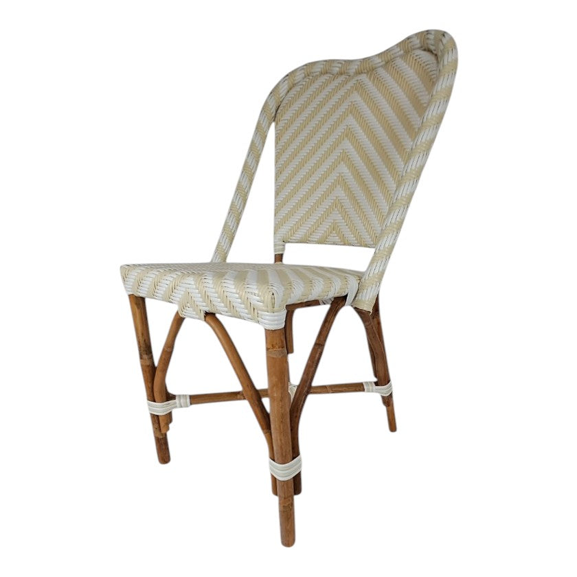 Rattan & Synthetic Chair Natural and White