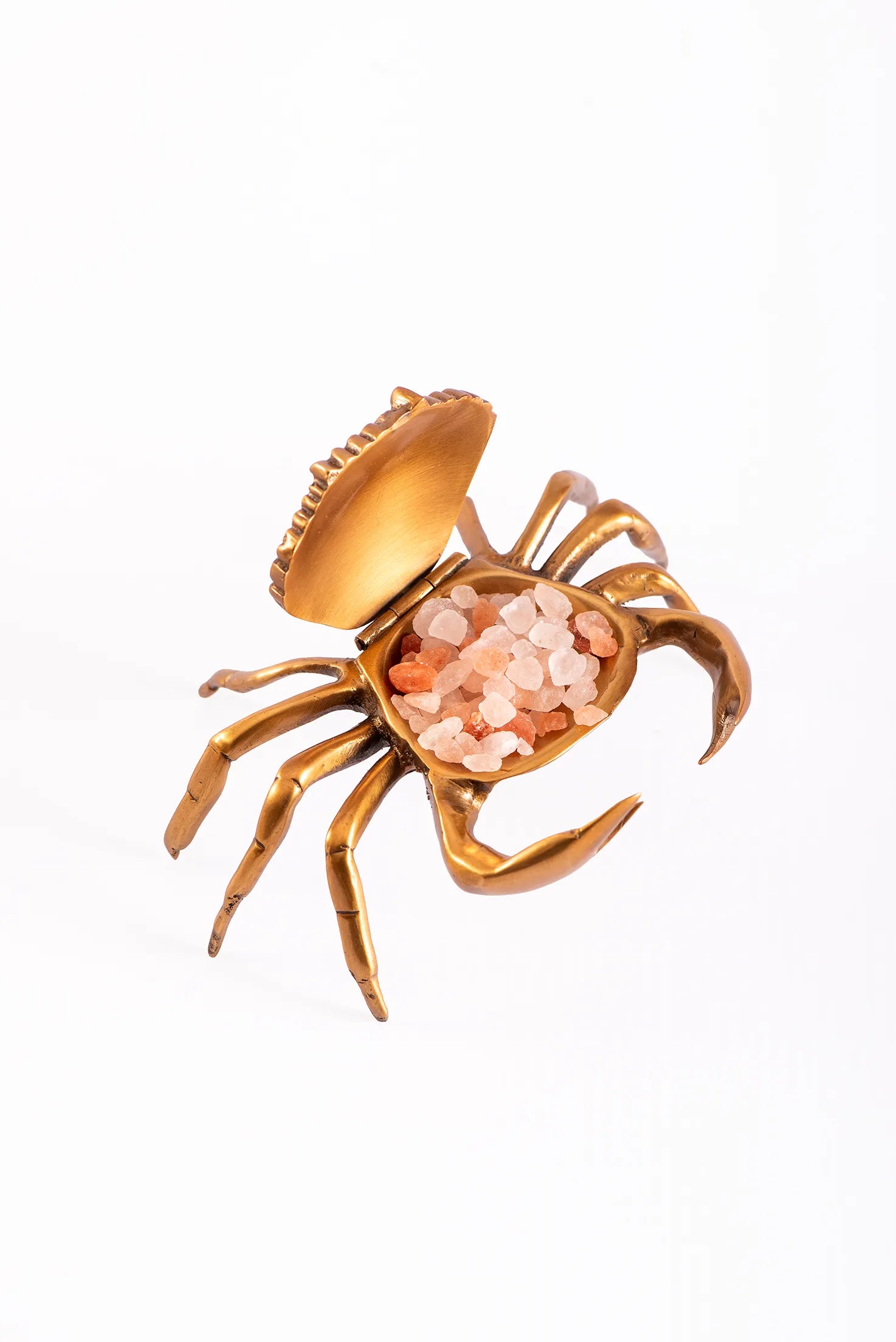 SALT CELLER SEXY CRAB ANTQUE BRASS