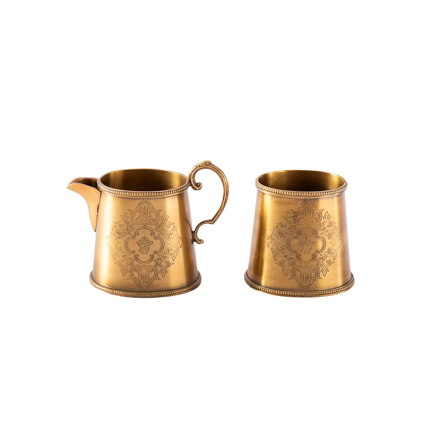 CREAMER SET DELUX ANTIQUE BRASS