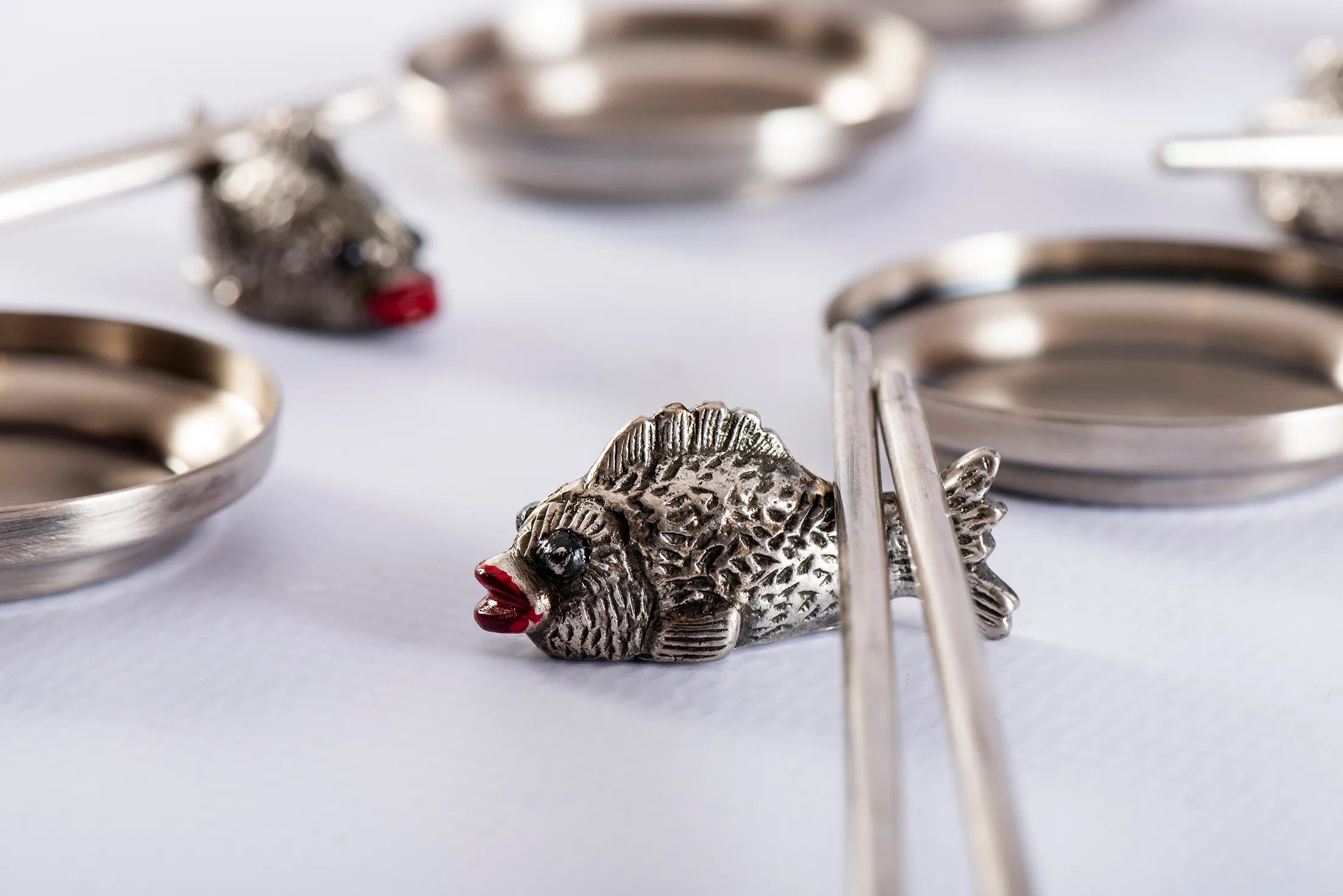 SEXY FISH SUSHI GIFT SET ANTIQUE PEWTER