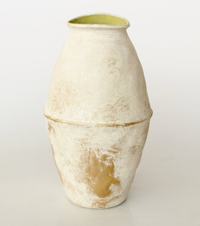 Large Cement Distressed Jar