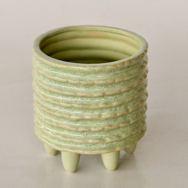 Aqua Green Ceramic Planer On Feet