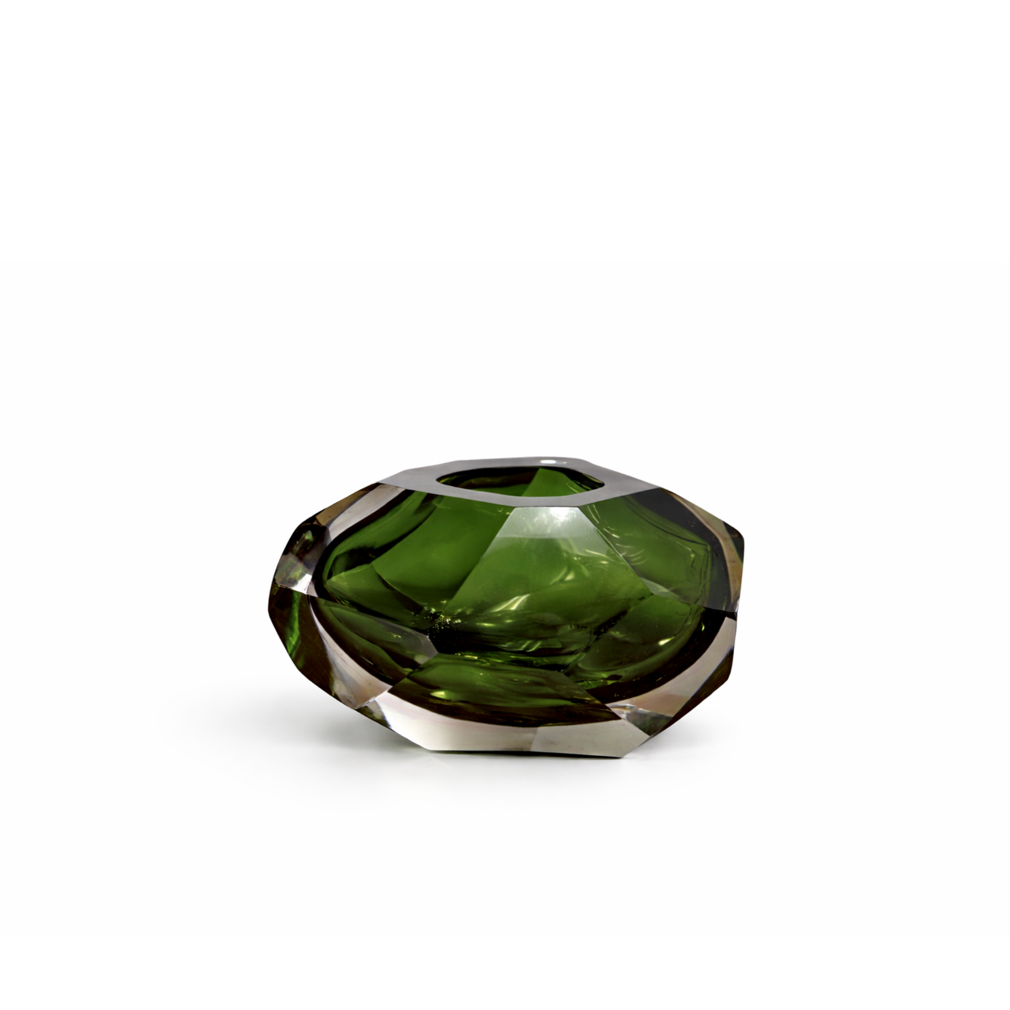 Gem Green Glass Vase