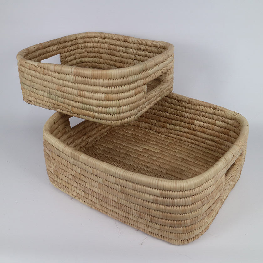 PALM RECTANGULAR STORAGE BASKET SET OF 2