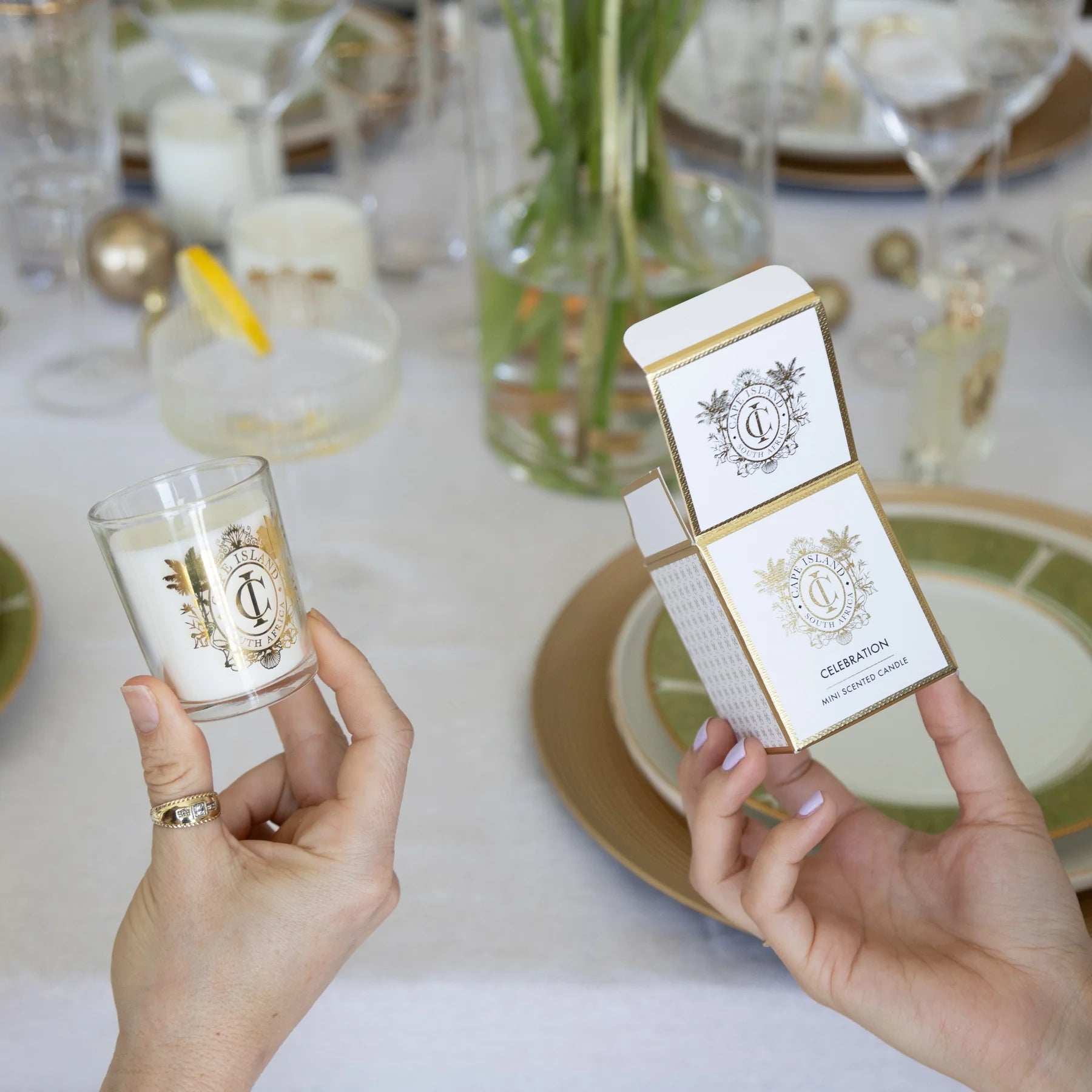 Cape Island Celebration Mini Candle - White