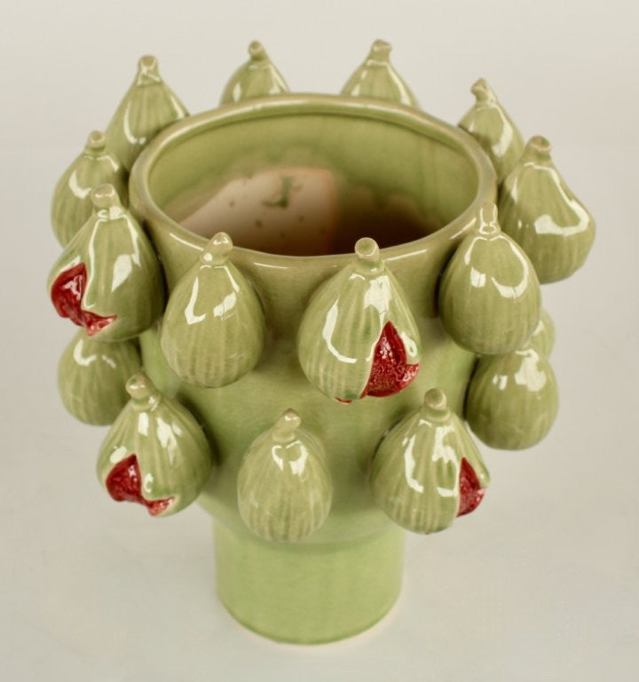LIGHT GREEN FIG CERAMIC VASE
