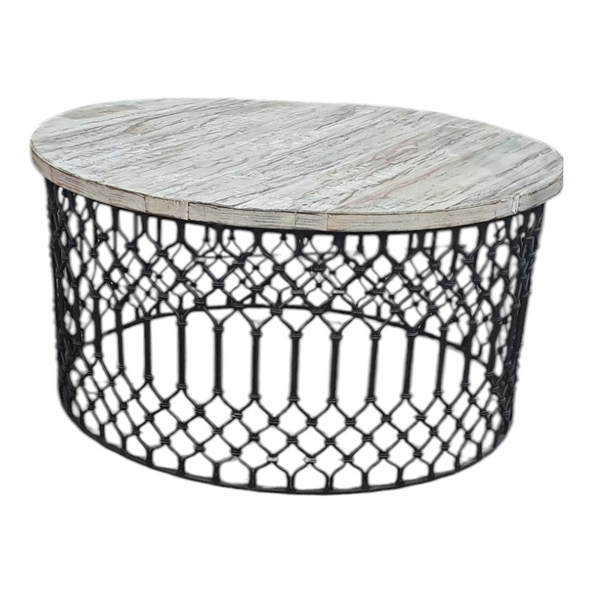 Metal Round Jali Coffee Table