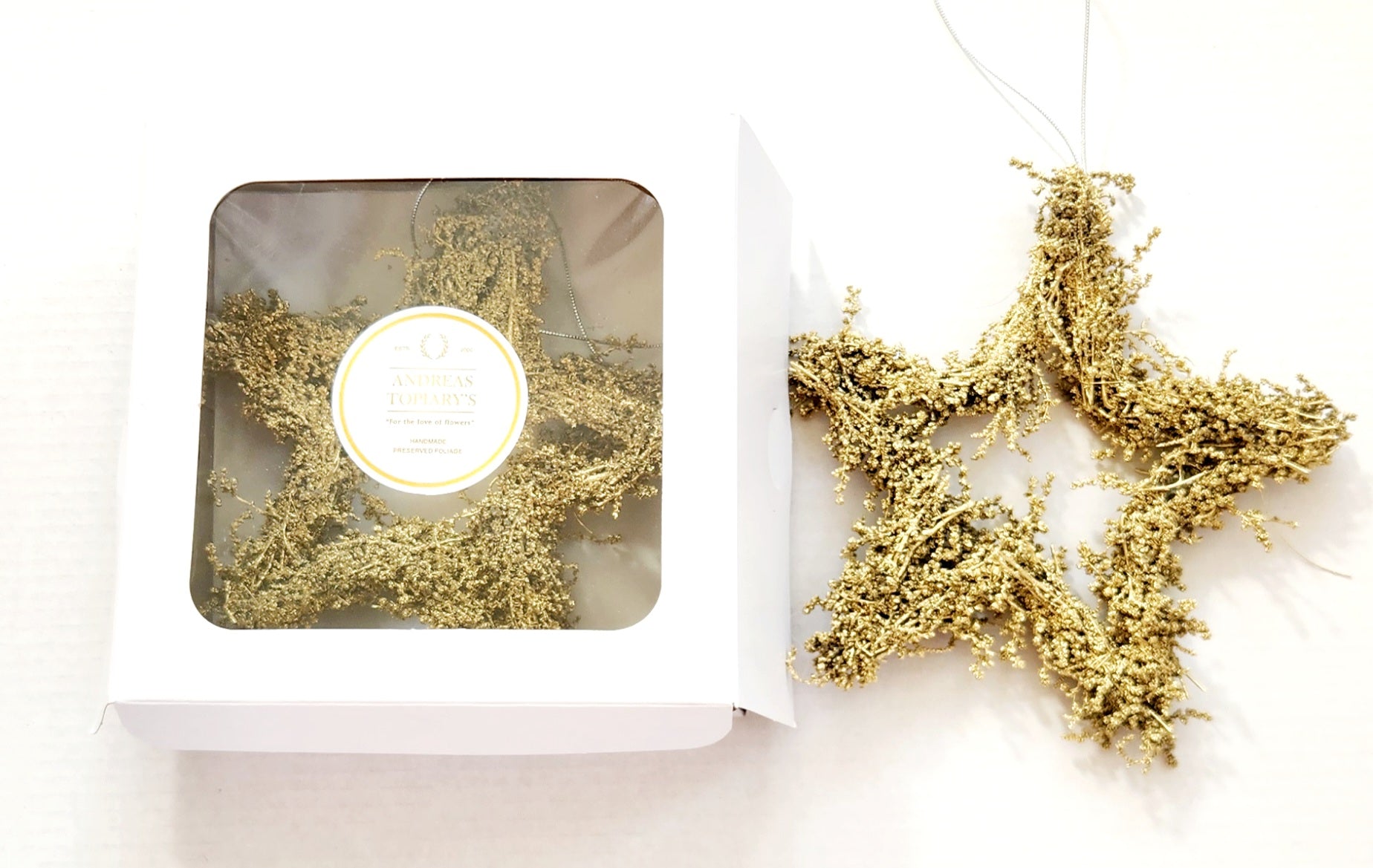 Gold Slangbos Stars Set of 3 Christmas Tree Decorations