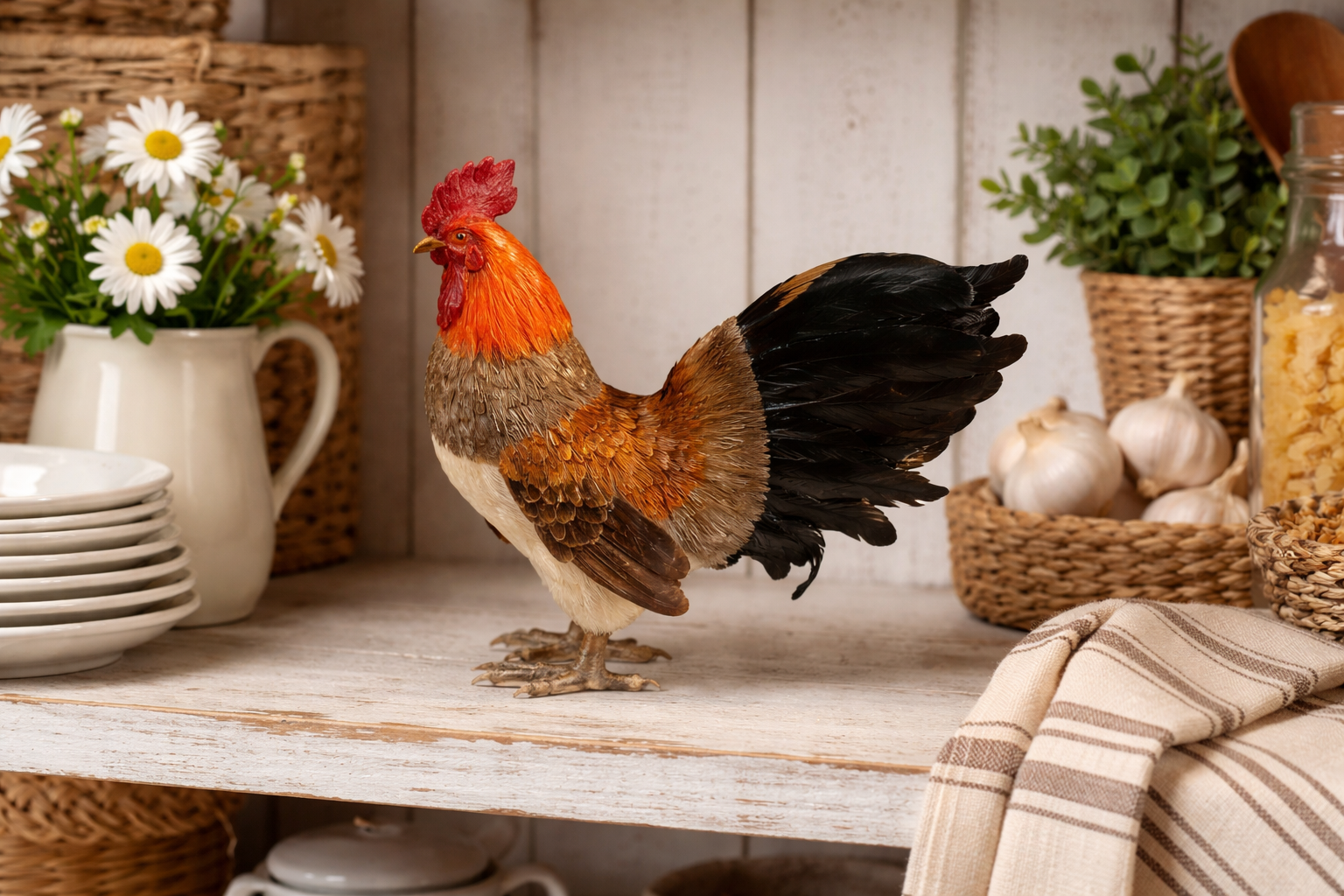 38cm Standing Faux Chicken