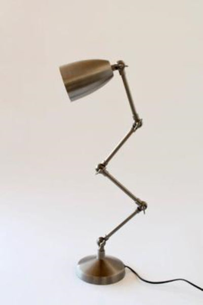 SILVER GREY SATIN TABLE LAMP - NetDécor 