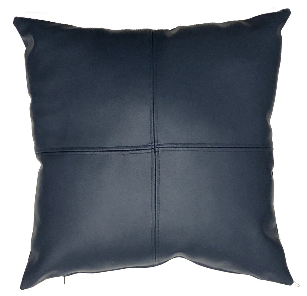 Leather Navy Scatter Cushions - NetDécor 
