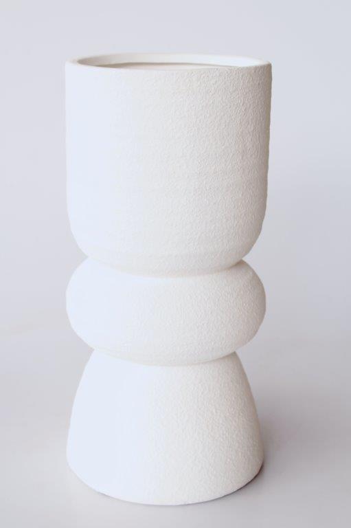 Tall White Ceramic Vase