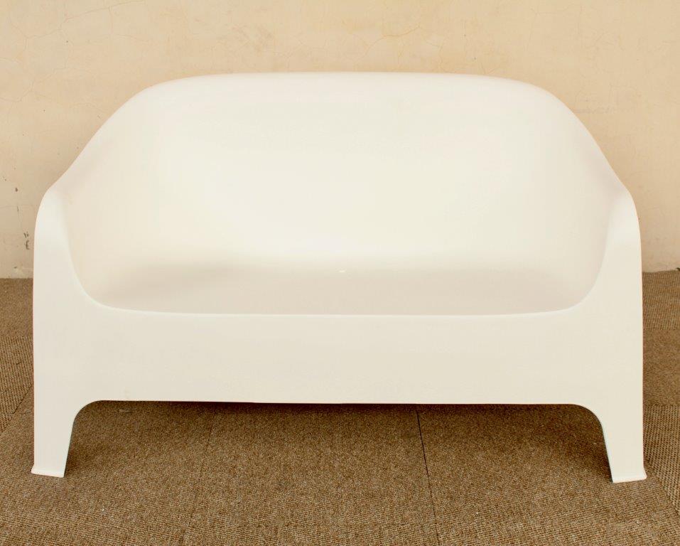 2 Seater Plastic White Tub Chair
