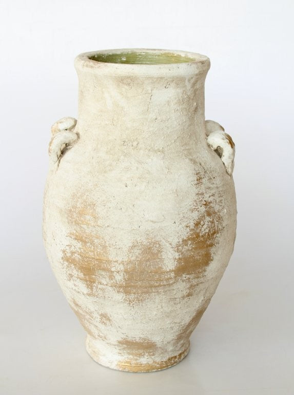Tall Distressed Urn with Handles