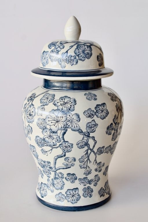 EXTRA LARGE BLUE FLOWER GINGER JAR
