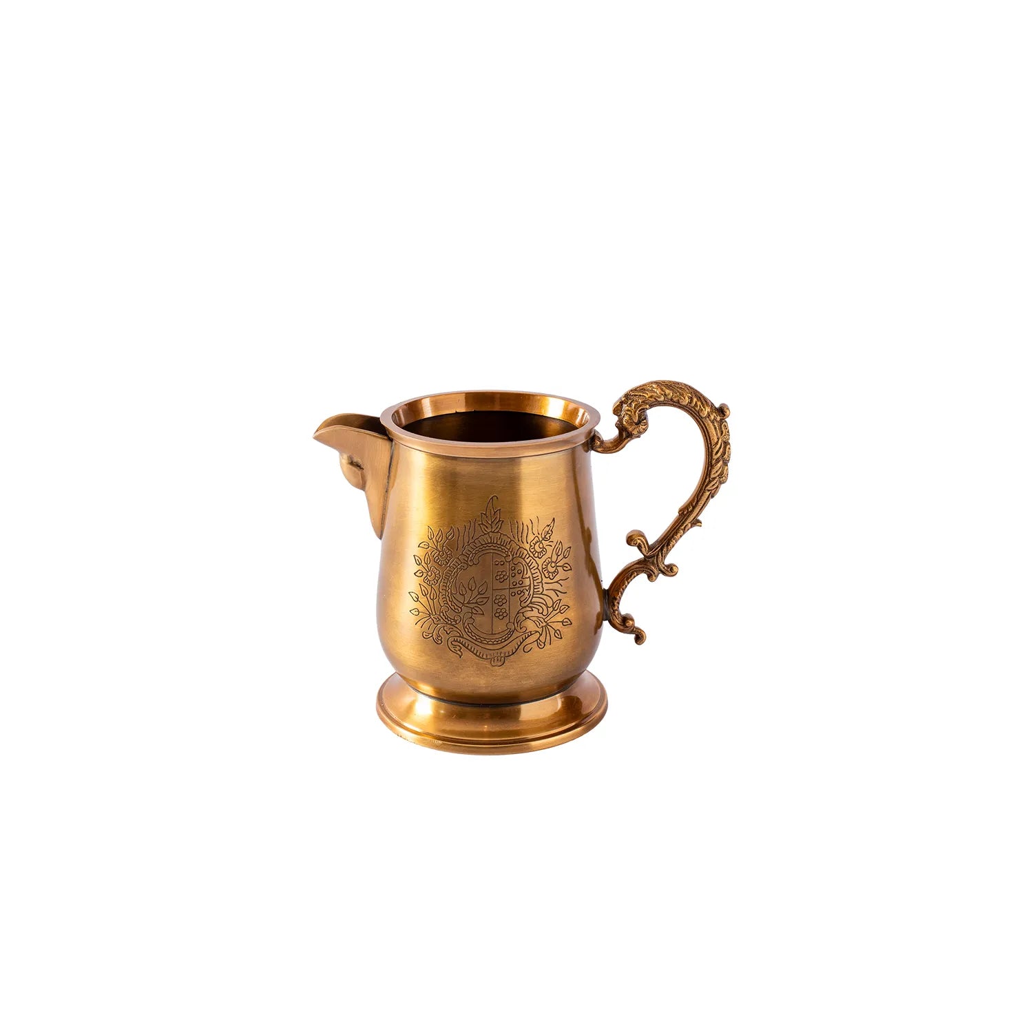 JUG MILK FRENCH ANTIQUE BRASS