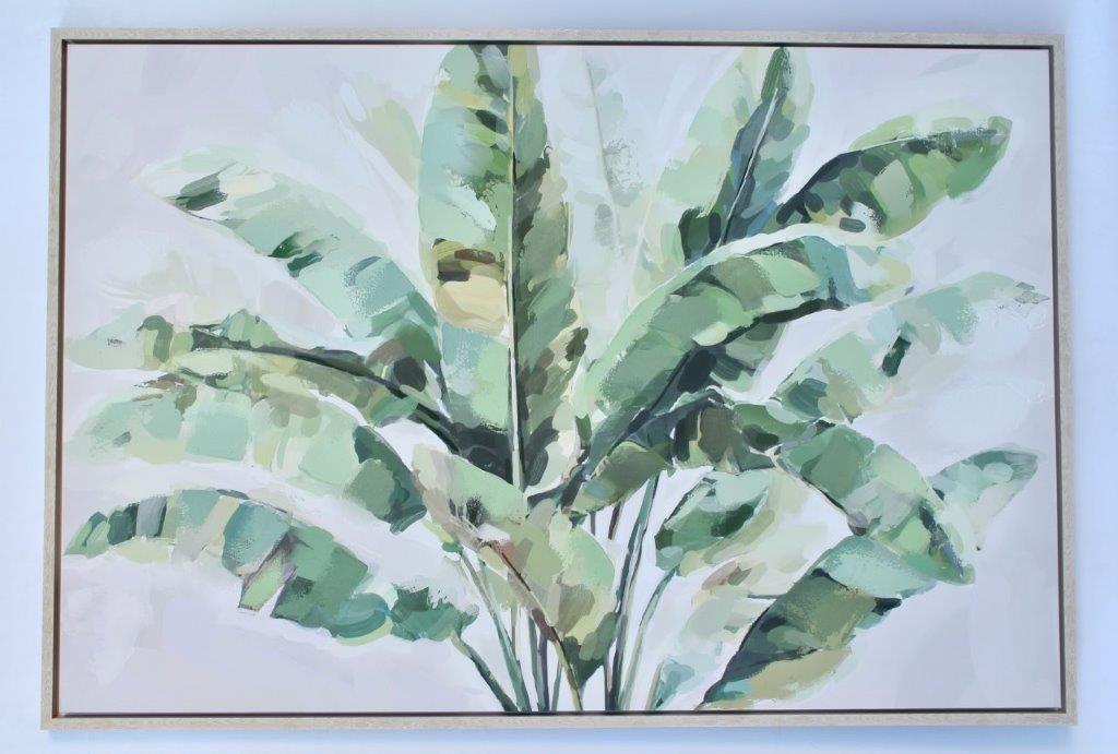 Extra Large Handpainted Banana Leaf Picture