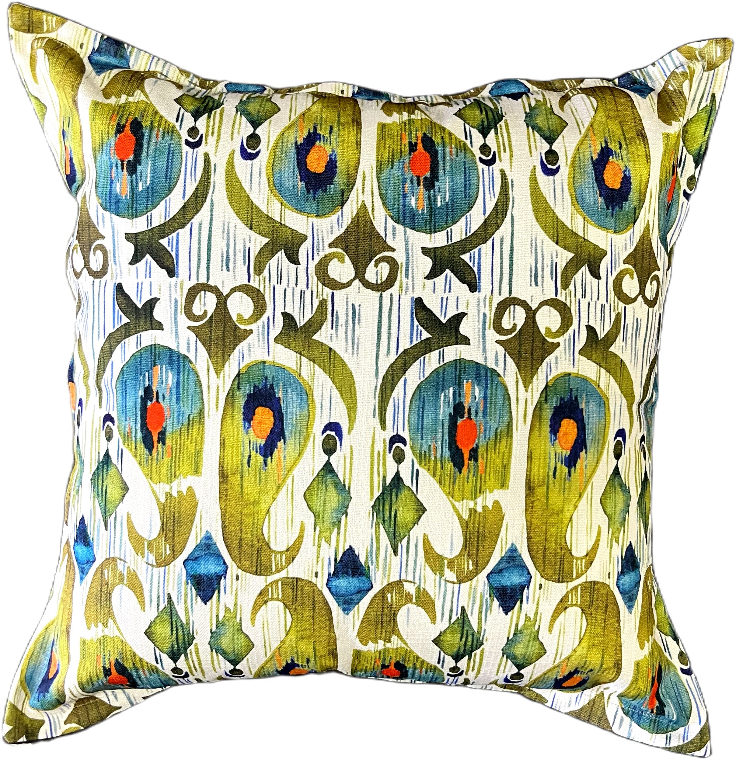 Lime Ikat Scatter Cushions