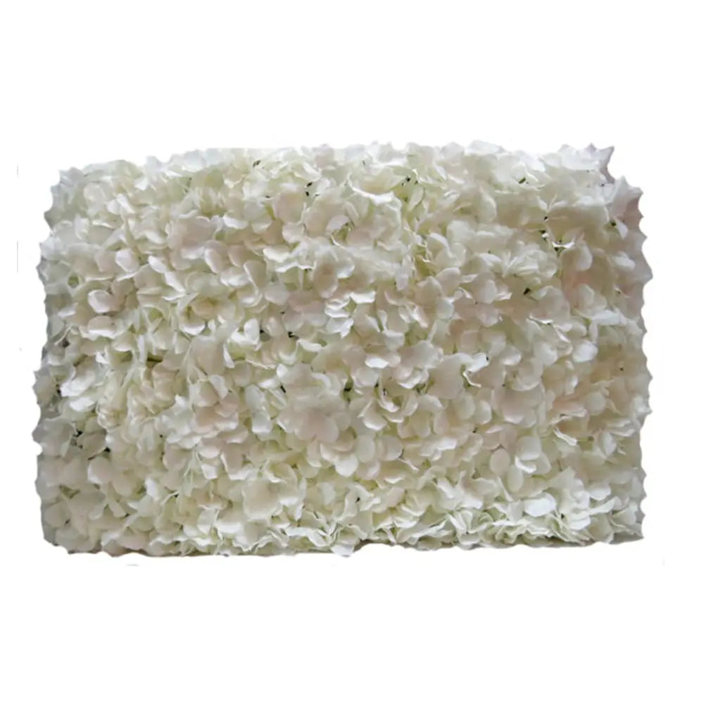 Faux Hydrangea Backdrop Panel - White