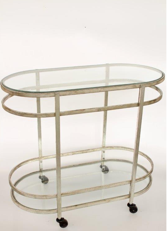 Silver Oval 2 Tier Trolley