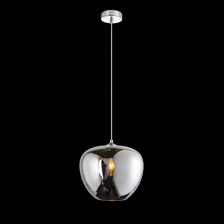 Apple Small Glass Pendant in Smoke