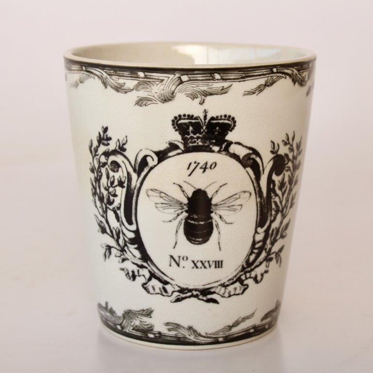 Small Black and White Bee Planter