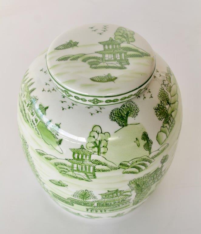Medium Lime Green Chinese Ginger Jar
