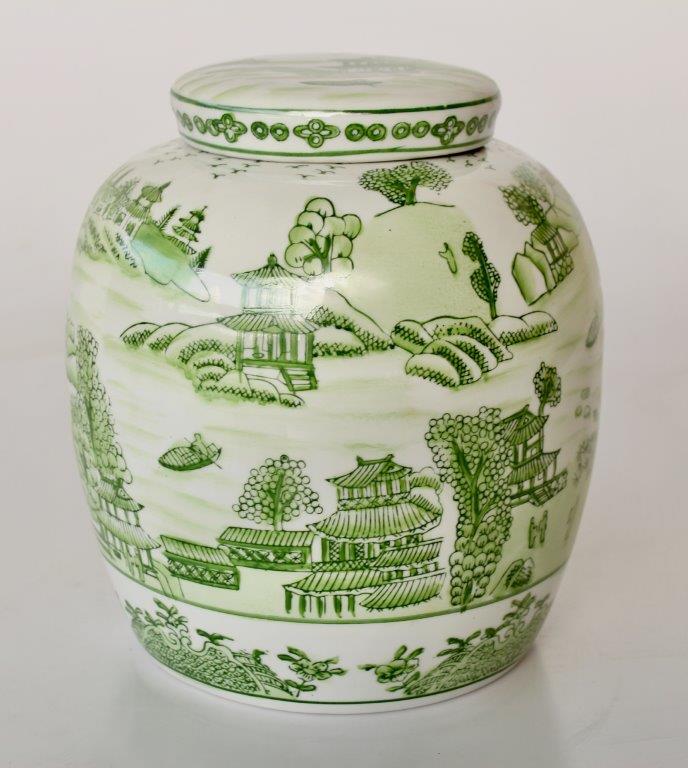 Medium Lime Green Chinese Ginger Jar