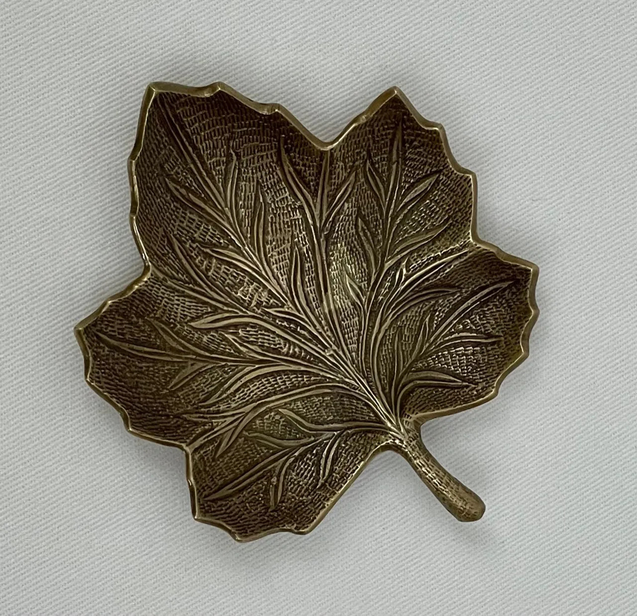 Bowl Mini Leaf Antique Brass