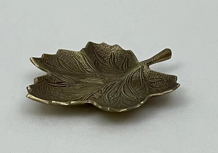 Bowl Mini Leaf Antique Brass