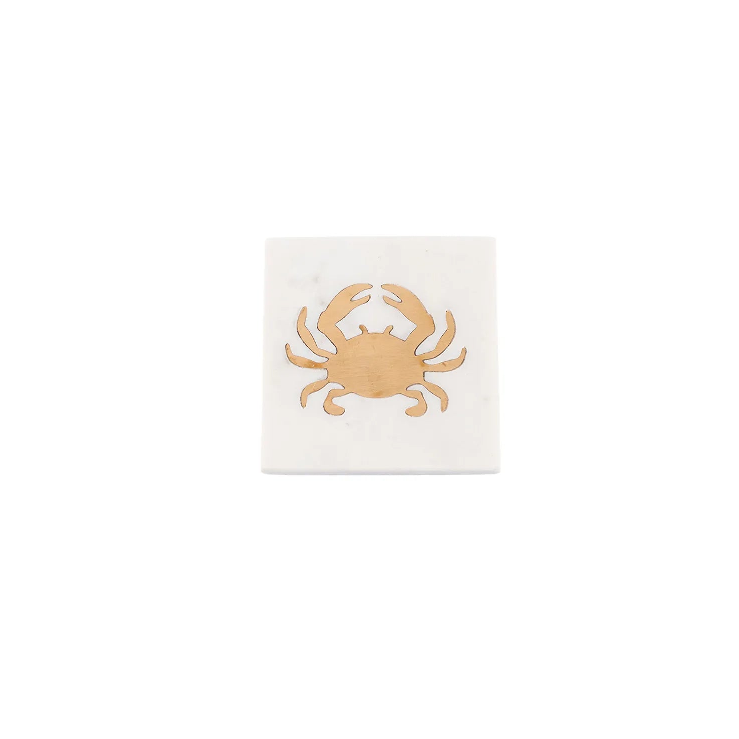 COASTER MARBLE CRAB SET OF 4