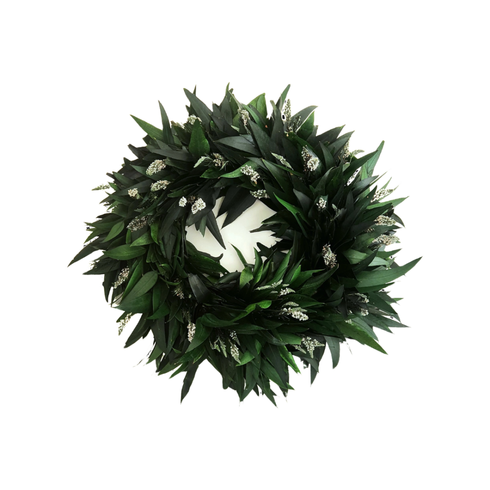 Bluegum & Spatalla Mixed Wreath – Green