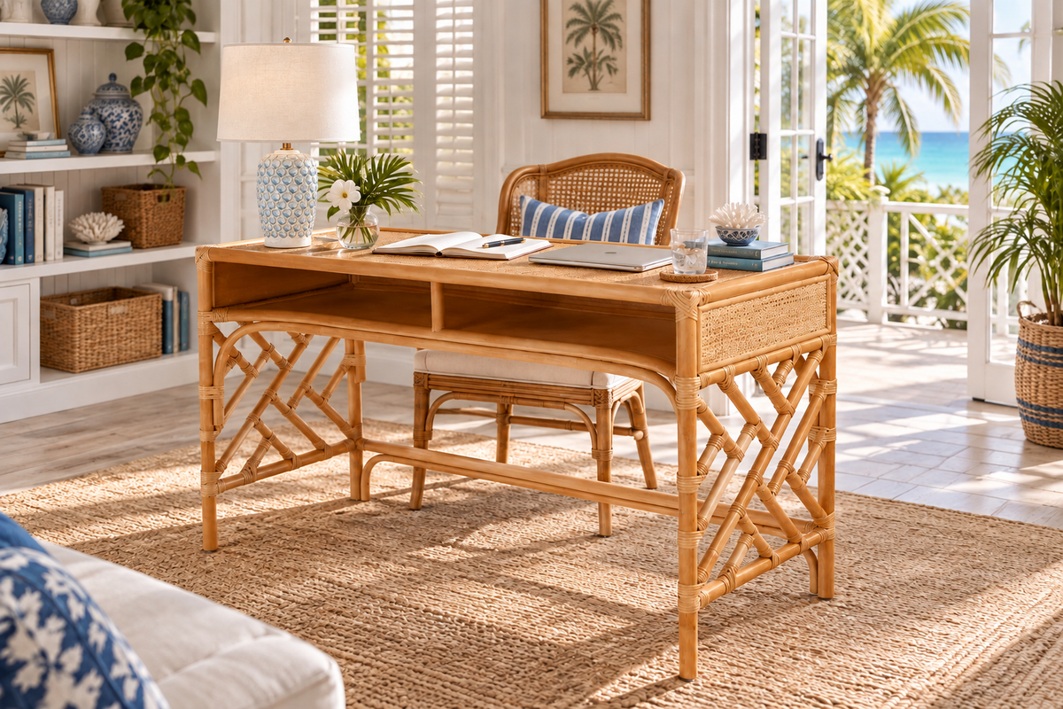 Rattan Table Desk