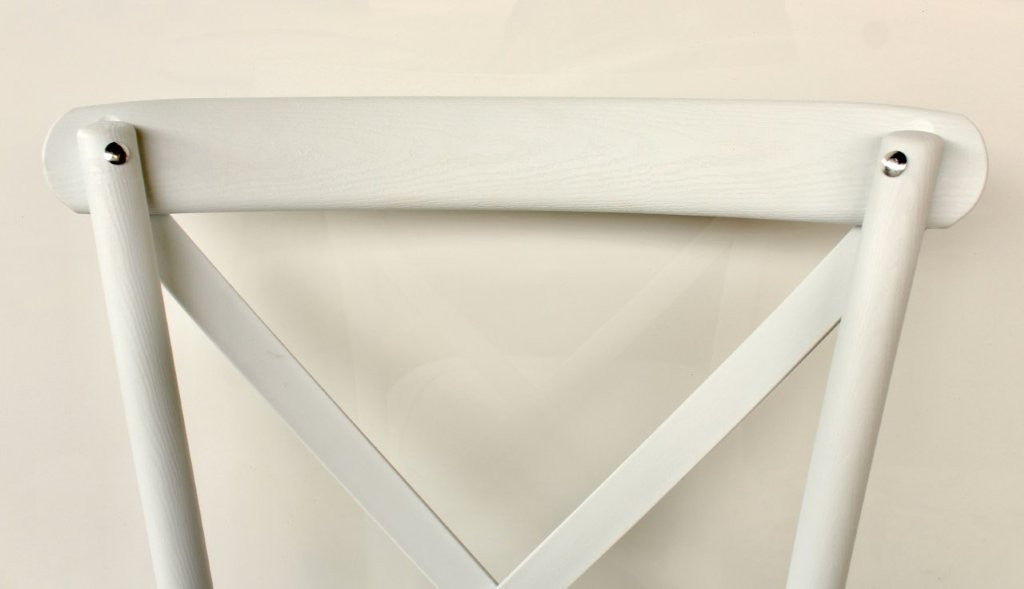 White Bentwood Outdoor Chair With Cushion