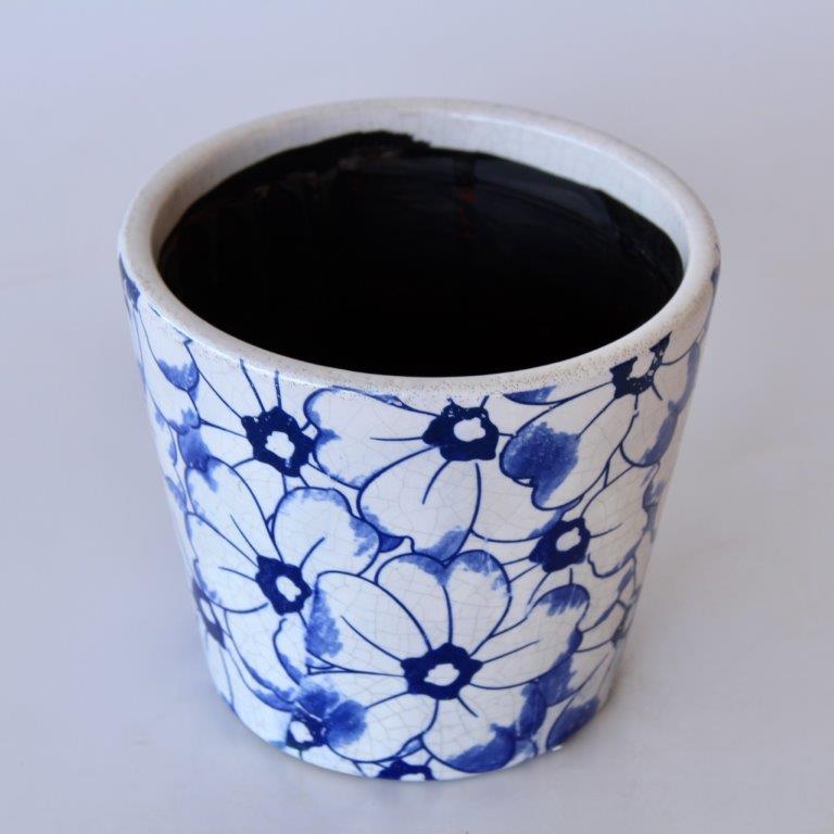 Blue Round Flower Planter