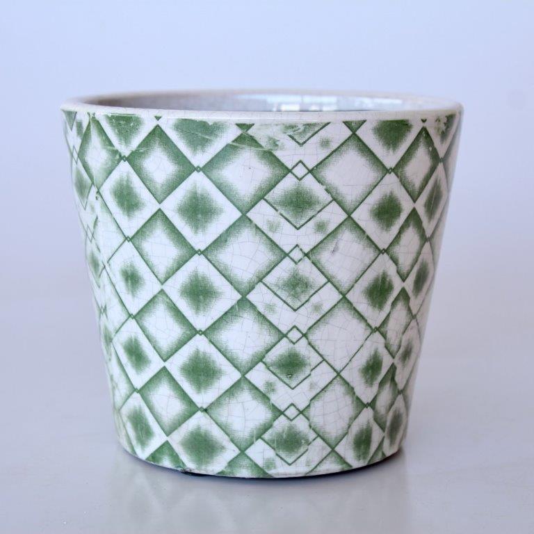 Green Round Hexagonal Planter