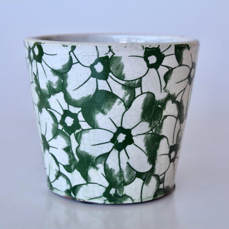 Green Round Flower Planter