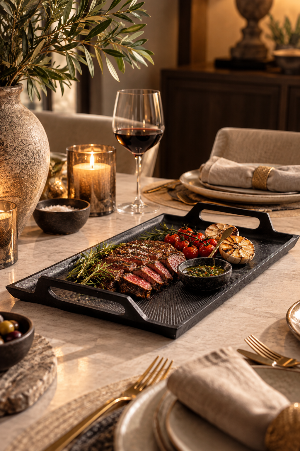 TRAY NOBU MATT BLACK-L