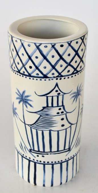 Blue Pagoda Umbrella Stand - NetDécor 