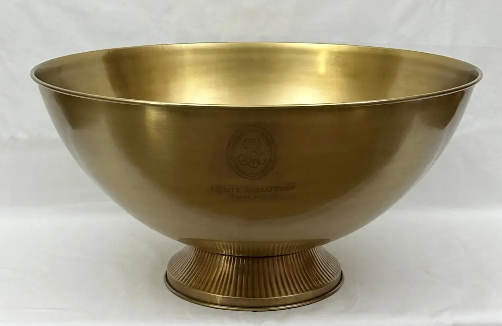 French XXL Antique Brass Champagne Bowl - NetDécor 