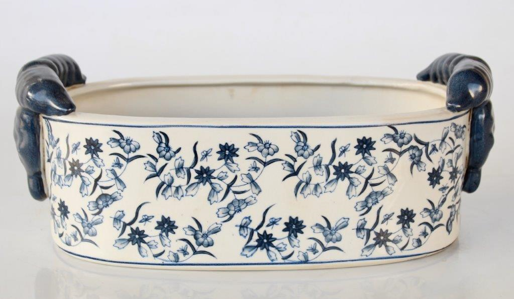 Blue Oval Planter - NetDécor 