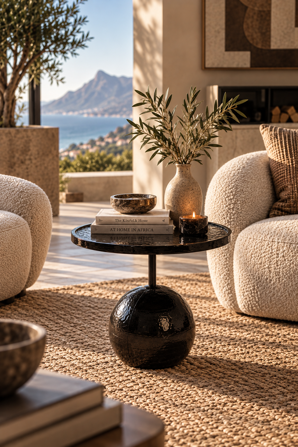 Dew Drops Glass Coffee Table - Dusk
